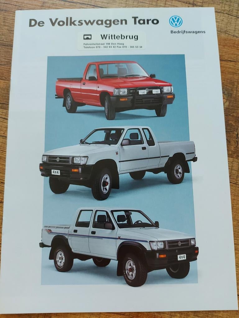 Keurige Volkswagen Taro Jeep folder (Toyota Hi lux) folder, Boeken, Ophalen of Verzenden, Zo goed als nieuw, Volkswagen