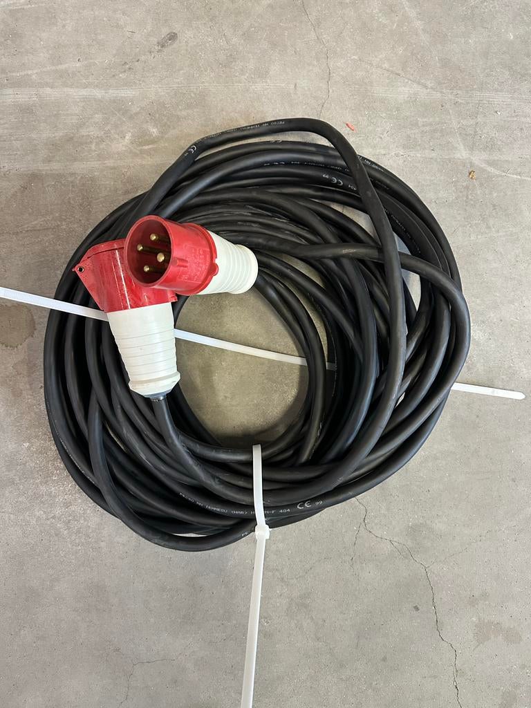 Verlengkabel 25m 4x4q neopreen 32A CEE stekkers, Ophalen of Verzenden, Nieuw