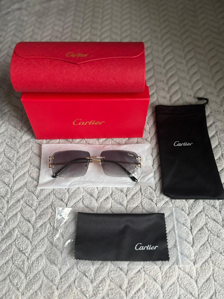 Cartier zonnebril diamond cut, Overige merken, Zonnebril, Overige kleuren, Nieuw