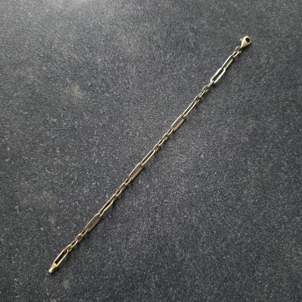 Gouden armband 9K (375) - 18,5 cm, 2.61g, Sieraden, Tassen en Uiterlijk, Armbanden, Gebruikt, Goud, Goud, Ophalen of Verzenden