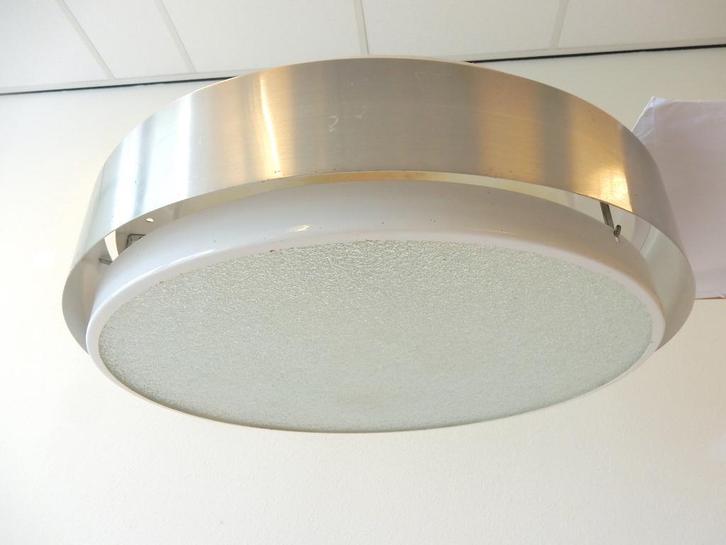 Vintage Raak Amsterdam Design Plafondlamp Jaren 60 Lamp, Huis en Inrichting, Lampen | Plafondlampen, Gebruikt, Glas, Metaal, Ophalen of Verzenden