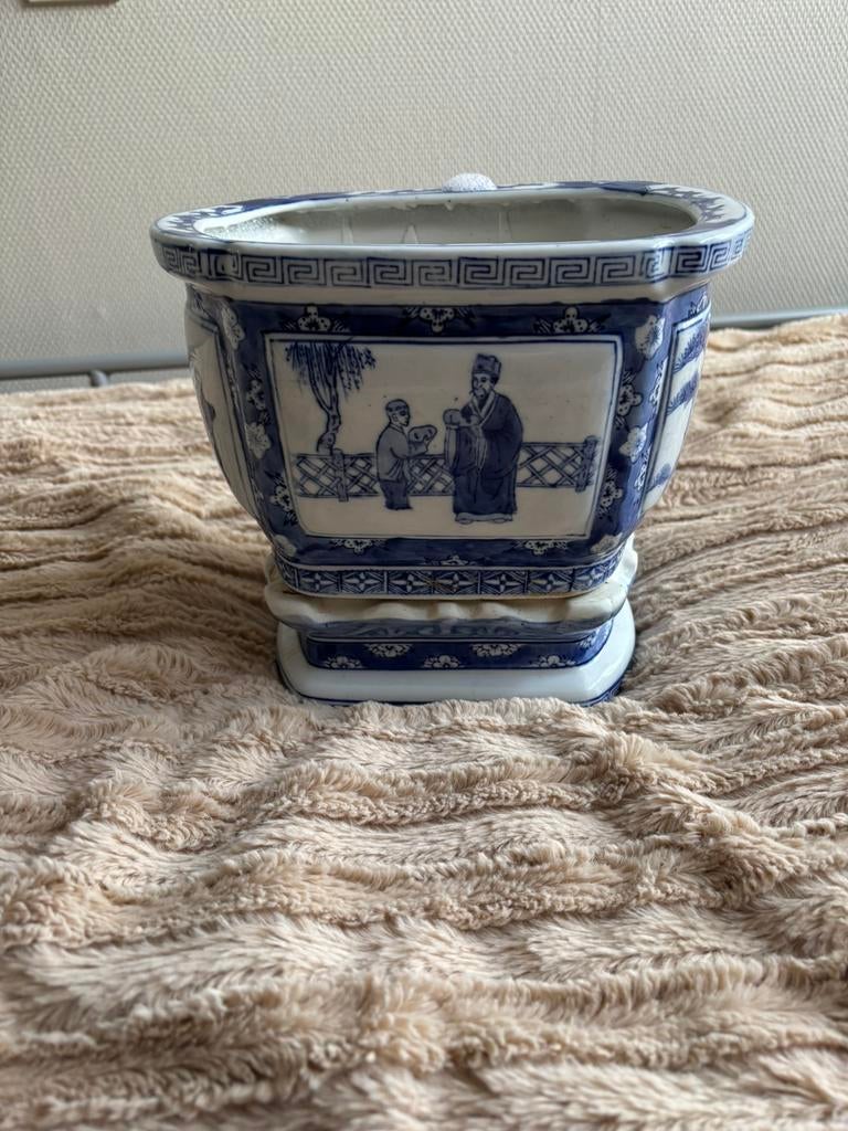 Te koop chinese bloempot op onderstel, Antiek en Kunst, Ophalen of Verzenden