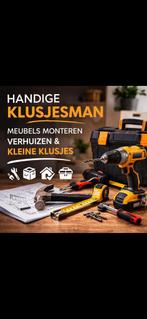 Klusjesman / meubels monteren / verhuis hulp, Eén persoon