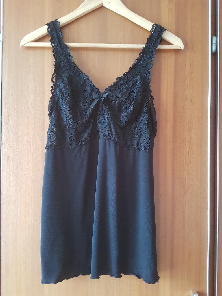 Hunkemöller lingerie topje, maat M, zwart, Kleding | Dames, Ondergoed en Lingerie, Ophalen of Verzenden, Zwart, Hemd