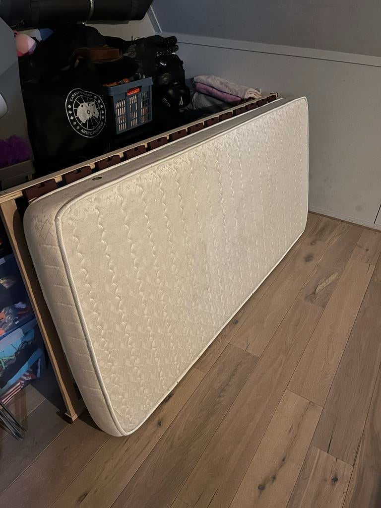 Matras en lattenbodem, Ophalen, Gebruikt, 90 cm, Eenpersoons