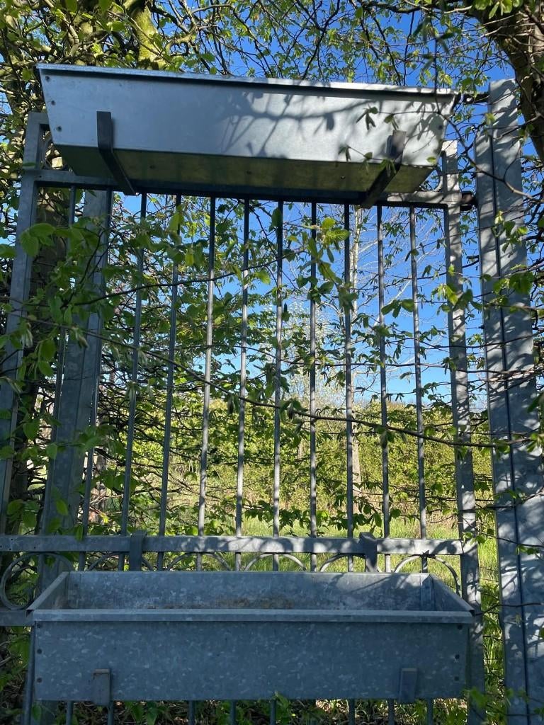 RVS balkon plantenbakken, Tuin en Terras, Minder dan 30 cm, Balkon, Vierkant, Ophalen of Verzenden