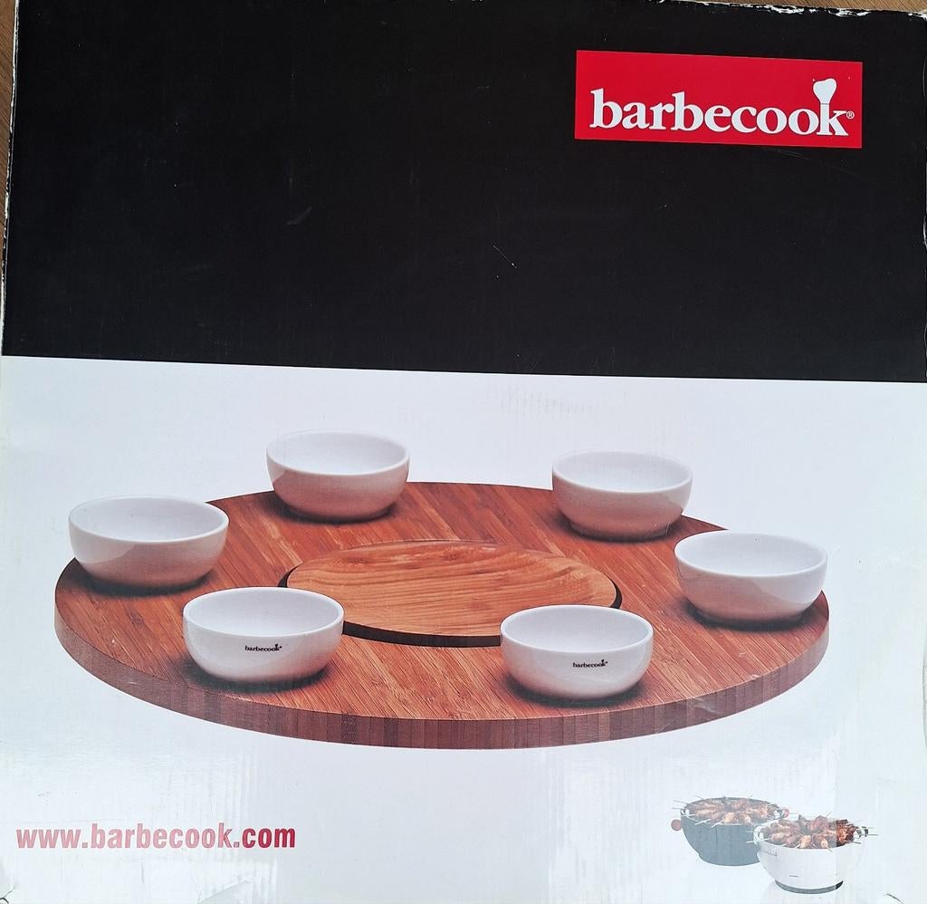 Zo goed als nieuw! Barbecook draaiplateau met schaaltjes, Tuin en Terras, Ophalen of Verzenden, Zo goed als nieuw, Barbecook