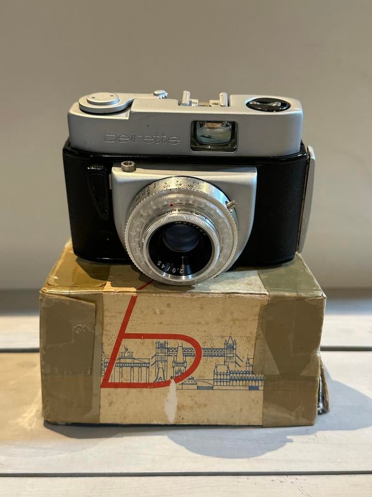Beirette camera met Meritar lens, Audio, Tv en Foto, Fotocamera's Analoog, Ophalen of Verzenden, Gebruikt, Compact, Overige Merken