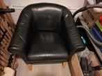 Mooie Kuipstoel leer., Huis en Inrichting, Stoelen, Ophalen, Gebruikt, Zwart, Vijf, Zes of meer stoelen