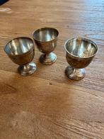 Vintage EPNS Verzilverde Eierdopjes - Set van 3, Antiek en Kunst, Antiek | Bestek, Ophalen