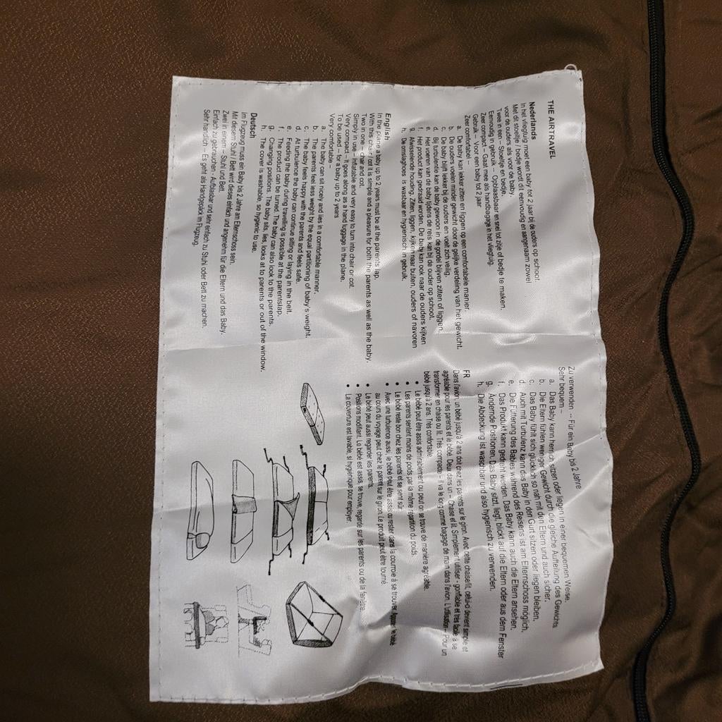 Deryan vliegtuig zitje/bedje - Zo goed als nieuw, Ophalen