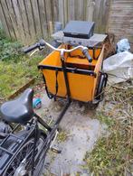 Babboe big bakfiets met hoes en oplaadbare voorlamp, Fietsen en Brommers, Fietsen | Bakfietsen, 4 kinderen of meer, Gebruikt, Huif