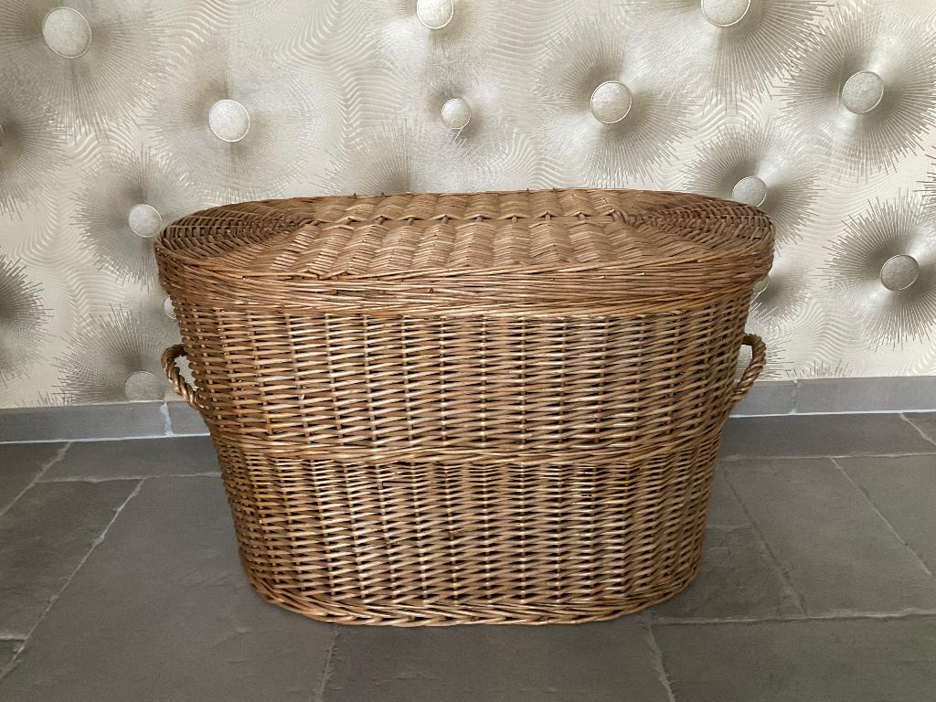 Rieten kist, Huis en Inrichting, Woonaccessoires | Kisten, Ophalen, Minder dan 50 cm, 50 tot 100 cm, Zo goed als nieuw