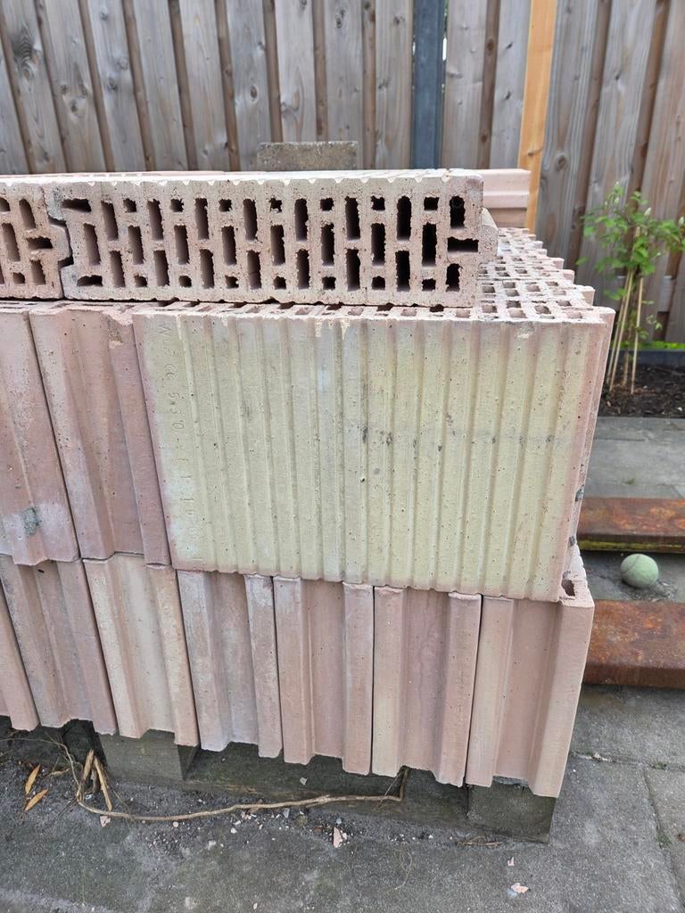 Snelbouwstenen keramische lijmblokken 37,5x25x10, Doe-het-zelf en Verbouw, Metselstenen, Ophalen, Nieuw, Bakstenen