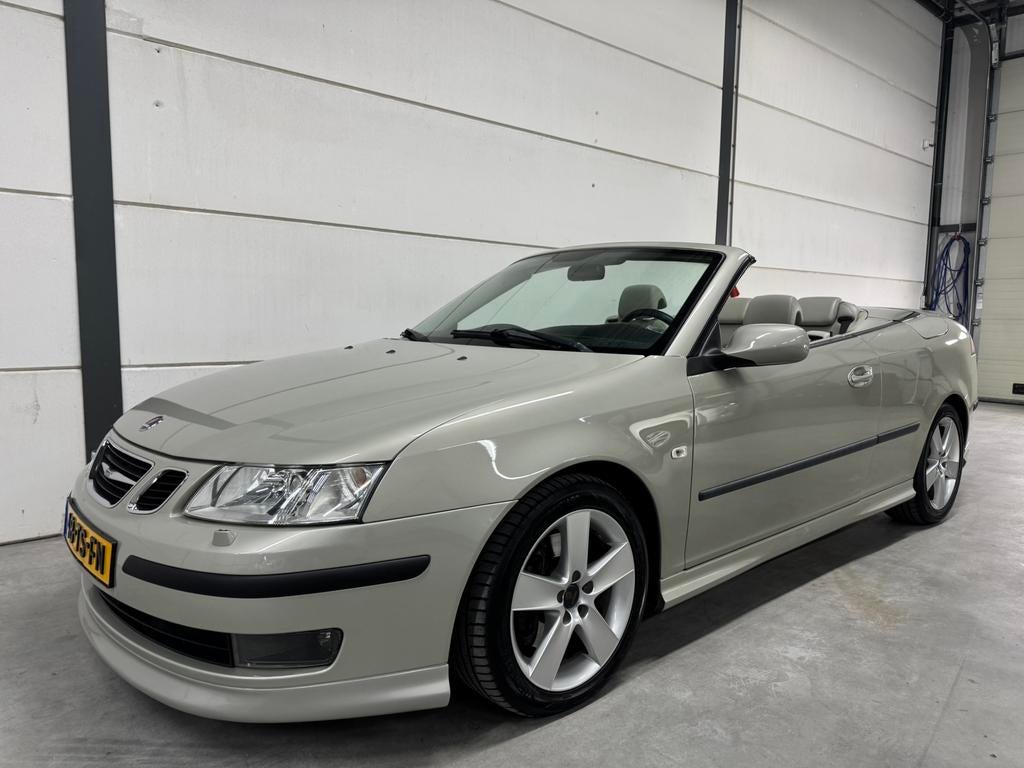 Saab 9-3 2.8 Turbo V6 Cabriolet AUT 2007 Grijs, Auto's, Saab, Zwart, 1675 kg, Cabriolet, Bedrijf