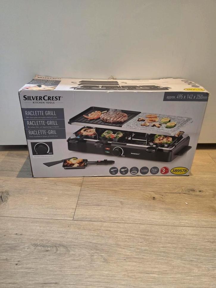 Nieuwe SilverCrest Raclette Grill - Steengrill & Tafelgrill, Witgoed en Apparatuur, Grillplaten, Nieuw, Tafelgrill, Ophalen