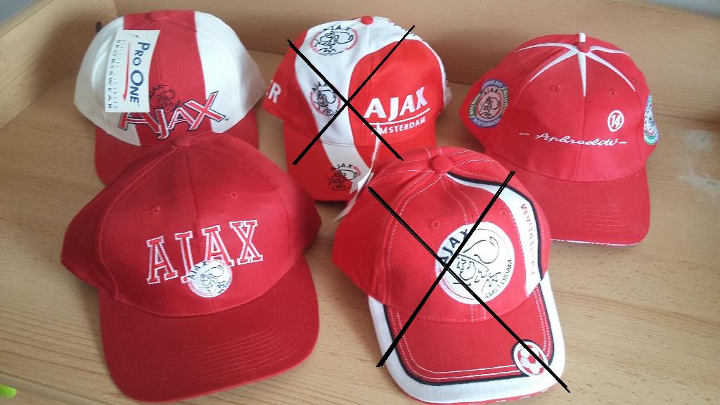 Ajax petten/caps, Ophalen of Verzenden, Nieuw, Hoed of Pruik, Overige