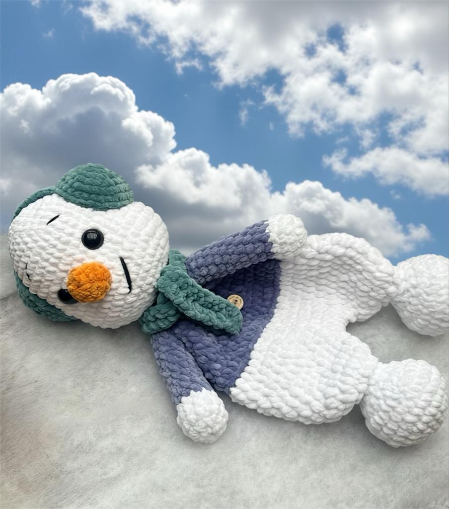 Gehaakte Sneeuwpop Knuffel - Handgemaakt, Kinderen en Baby's, Ophalen of Verzenden, Nieuw, Overige typen