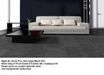 Grote Pvc Click Tegel Black 6,5mm met integreerde ondervloer, 75 m² of meer, Zwart, Nieuw, Ophalen of Verzenden