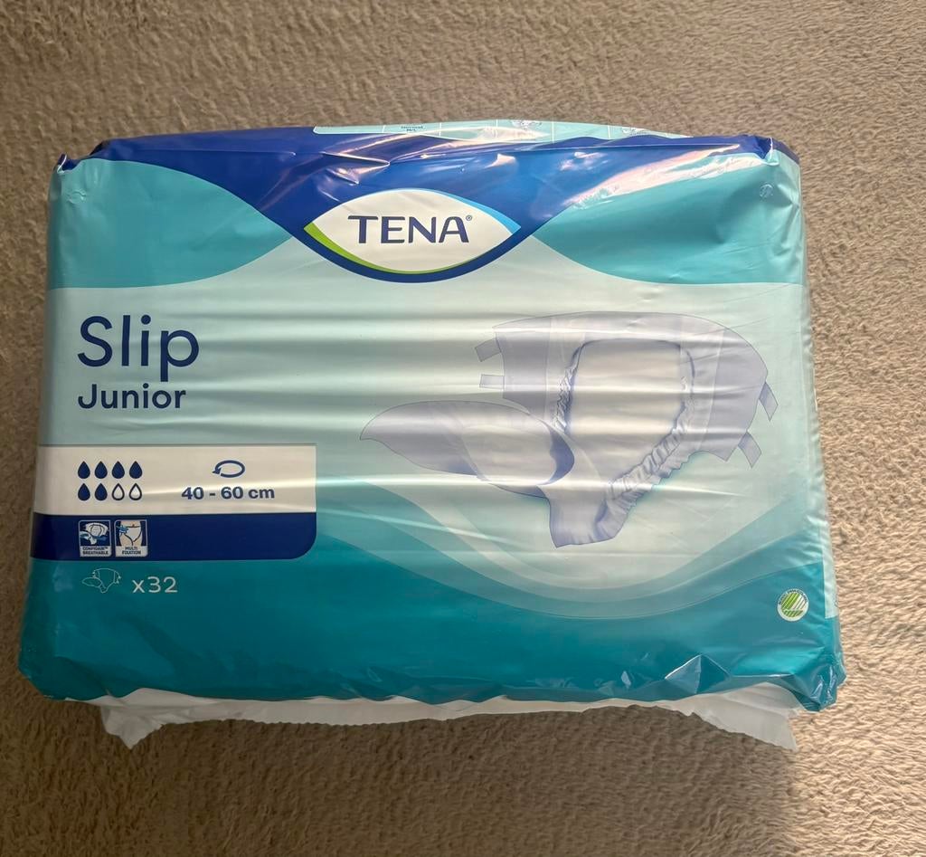 Luiers tena slip junior pak 32 stuks 40 - 60 cm, Ophalen, Nieuw