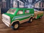 Vintage Tonka speelgoedset: busje met caravan, Kinderen en Baby's, Speelgoed | Speelgoedvoertuigen, Ophalen of Verzenden, Gebruikt