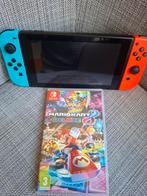 Nintendo Switch V2 2023 krasvrij + Mario Kart 8 Deluxe, Ophalen of Verzenden, Zo goed als nieuw, Met 2 controllers, Switch 2019 Upgrade