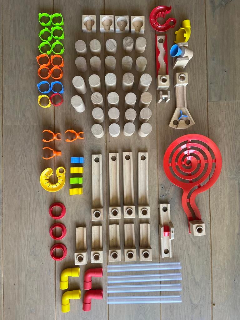 Houten knikkerbaan set, Ophalen, Gebruikt, Overige merken