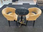 tafel, zitset met twee stoelen, Huis en Inrichting, Stoelen, Ophalen of Verzenden, Zo goed als nieuw, Zwart, Twee