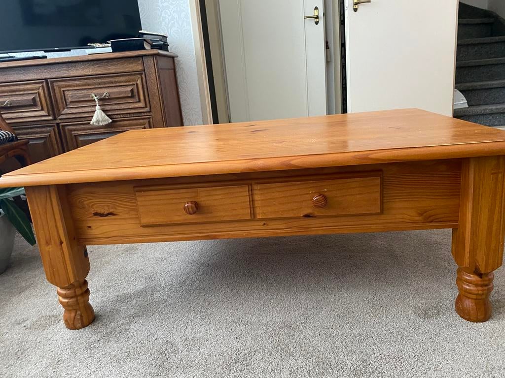 Nette grenen salontafel, Huis en Inrichting, 100 tot 150 cm, Zo goed als nieuw, Minder dan 50 cm, Rechthoekig