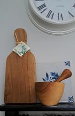 Olijfhout plankje/vijzel met stamper, Ophalen of Verzenden, Nieuw