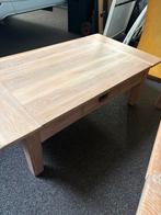 Salontafel en eetkamertafel vol eiken white wash, Gebruikt, 100 tot 150 cm, Eikenhout, Minder dan 50 cm