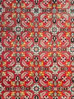 Vintage Handgeknoopt Perzisch wol Hamadan tapijt 295x385cm, Crème, Gebruikt, Niet van toepassing (Handgemaakt, Vintage), Niet van toepassing