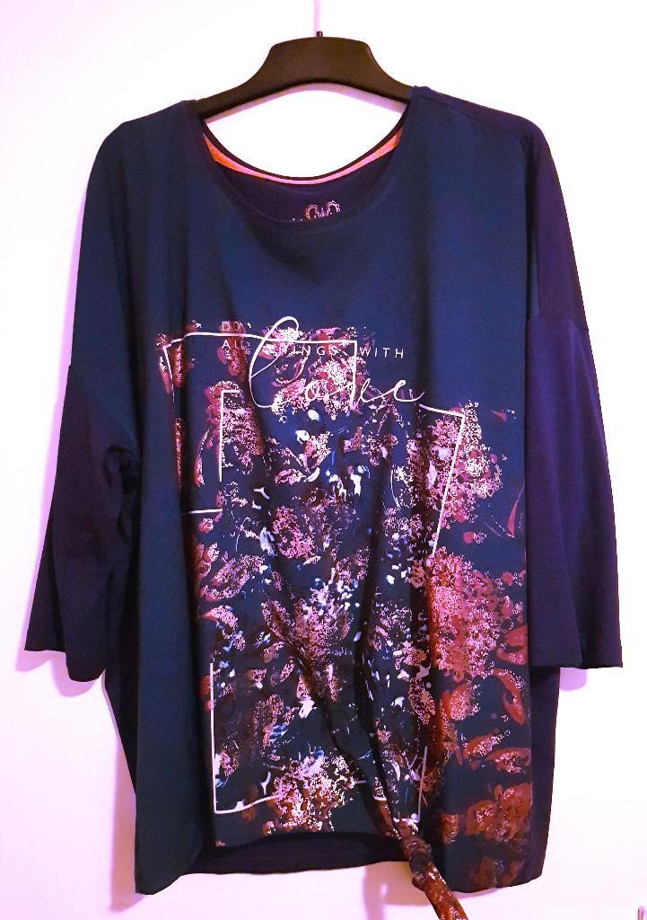 Samoon Shirt 46/48, Kleding | Dames, Grote Maten, Nieuw, Shirt of Top, Blauw, Verzenden