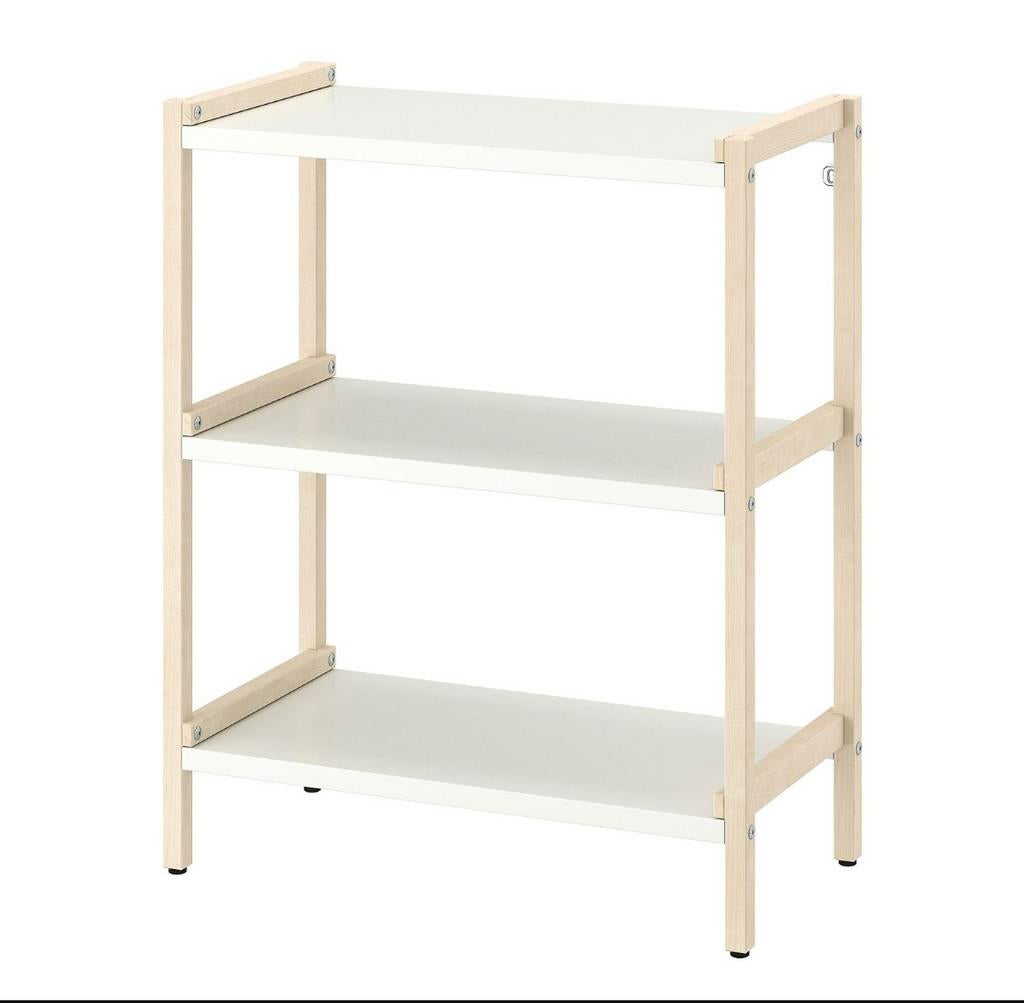 Nieuwin doos IKEA Ekenabben kast - Wit met hout (70x34x86), Ophalen, Nieuw