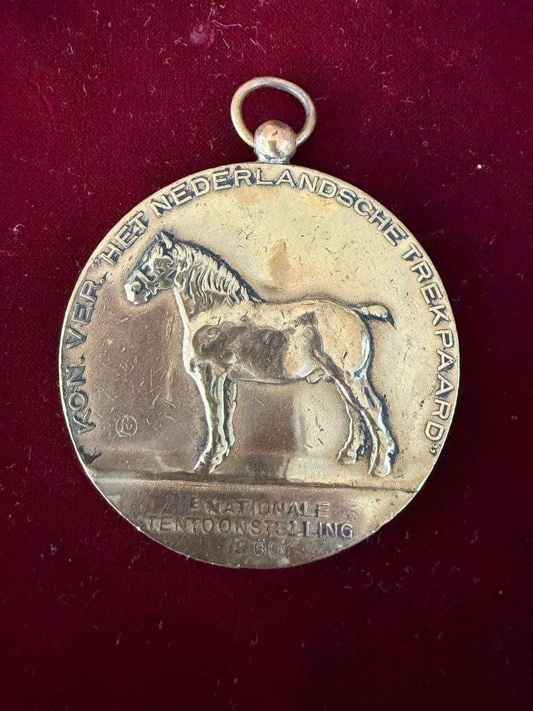Medaille Kon. Ver. Het Nederlandsche Trekpaard 1960, Ophalen of Verzenden, Gebruikt