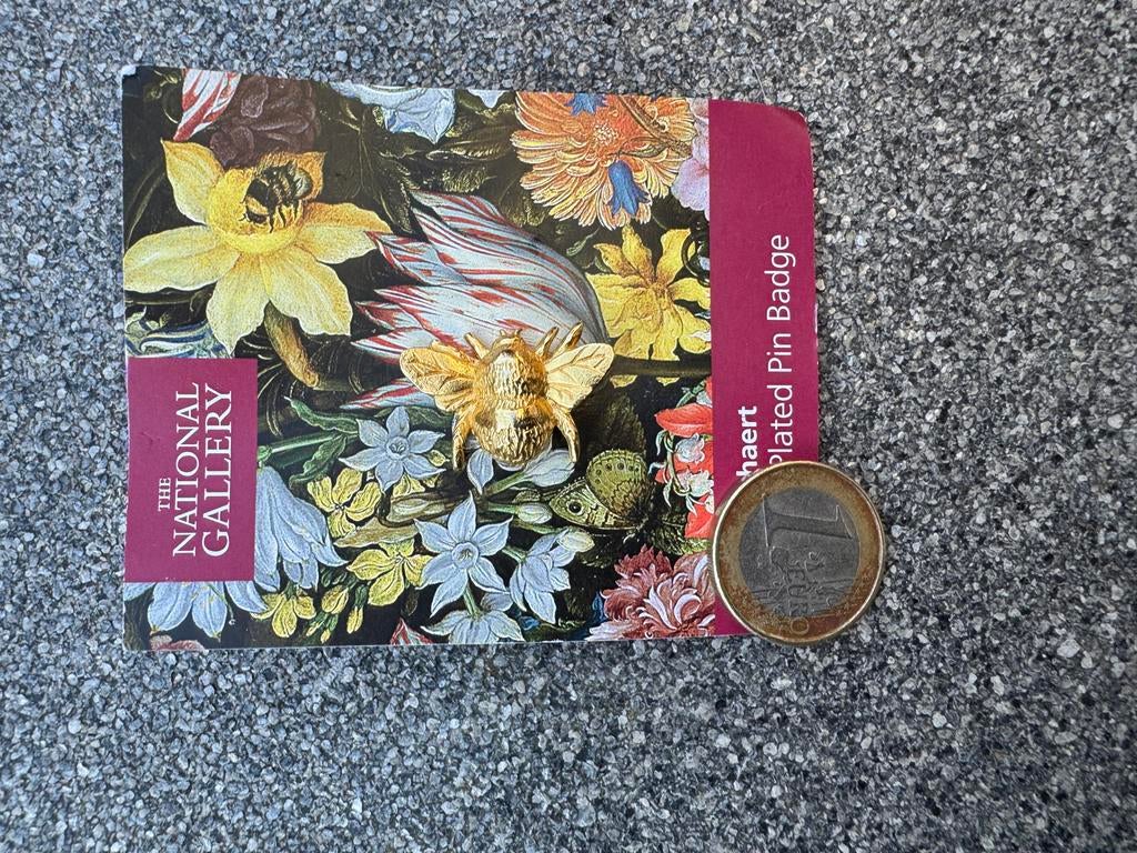 Broche bij vergulden, Sieraden, Tassen en Uiterlijk, Broches, Zo goed als nieuw, Overige materialen, Goud, Minder dan 4 cm, Verzenden