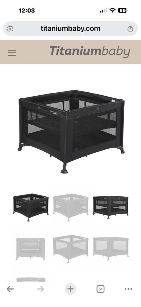 Opvouwbare box Titanium baby, Ophalen of Verzenden, Nieuw