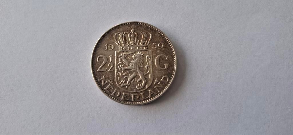 RIJKSDAALDER UIT 1959 , ZILVER., Postzegels en Munten, Munten | Nederland, Koningin Juliana, Zilver, Ophalen of Verzenden, Losse munt