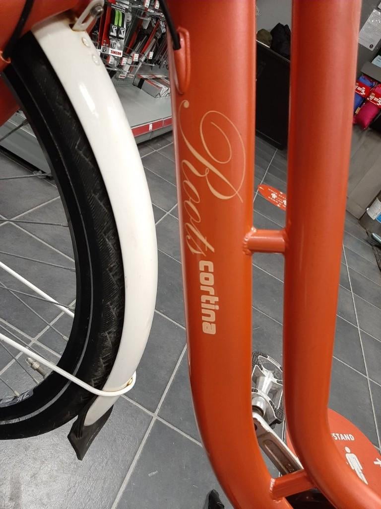 Originele lichtrode CORTINA/Roots-moederfiets te koop!, Overige merken, 2 zitjes, Gebruikt, Buggydrager