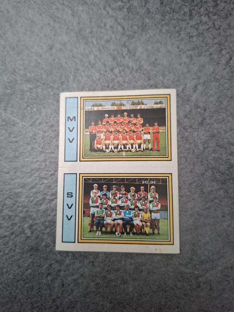 Panini sticker Voetbal 83. Teamfoto MVV/SVV Schiedam., Verzenden, Zo goed als nieuw, Sticker