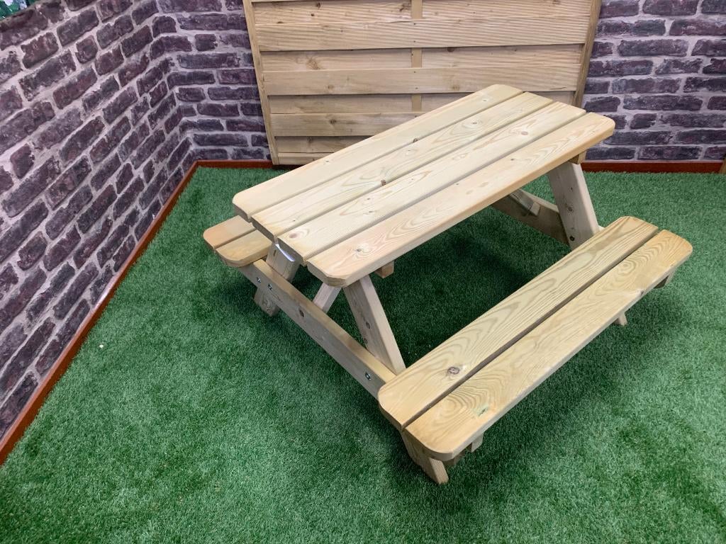 Kinderpicknicktafel, Nieuw, Rechthoekig, Hout, Ophalen