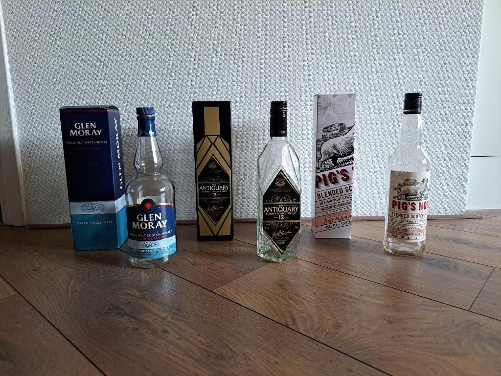 whisky fles MET doos, Ophalen of Verzenden, Gebruikt, Verpakking