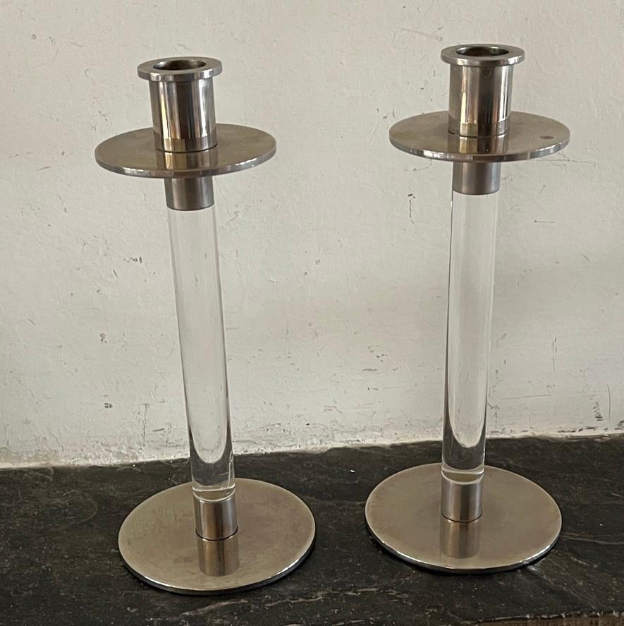 Twee kandelaars, Ophalen of Verzenden, Overige materialen, Minder dan 25 cm