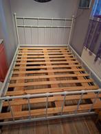2 persoons  bed, Huis en Inrichting, Slaapkamer | Bedden, Wit, Tweepersoons, Zo goed als nieuw, Metaal