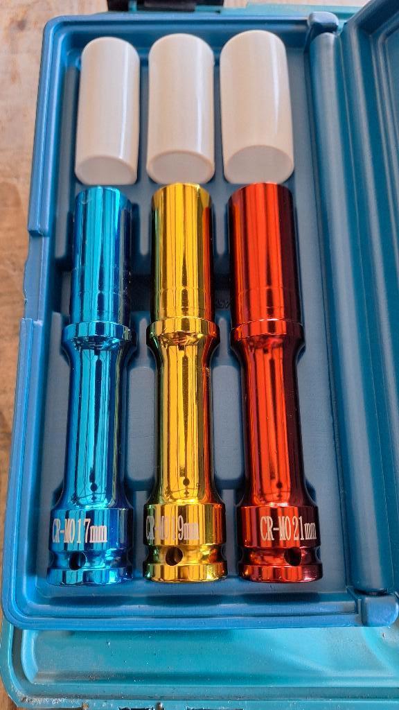 Makita TW0350 Slagmoersleutel met NIEUWE doppenset!, ,, Ophalen of Verzenden, Zo goed als nieuw, ,