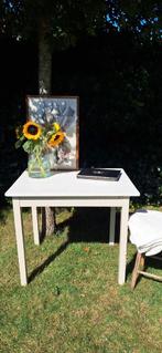 Klein brocante vintage tafeltje, bureautje, witte tafel, Ophalen, Gebruikt, Vintage, Nvt