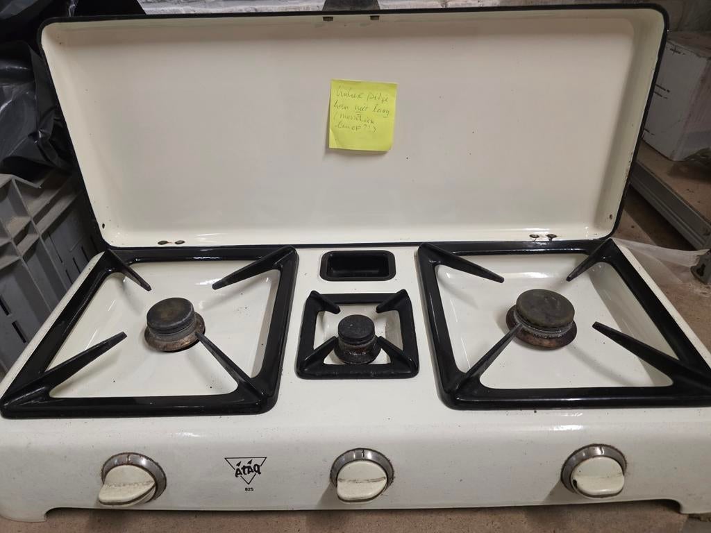 Atag geëmailleerd antiek kookstel, Witgoed en Apparatuur, Fornuizen, Minder dan 85 cm, Inbouw, Gas, 4 kookzones