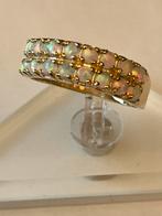 Dubbele gouden ring Opaal, Verzenden, Met edelsteen, Dame, Goud