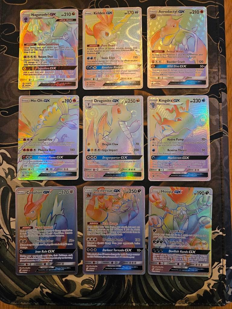 Pokémon GX Rainbow Rare Kaarten Collectie (16 stuks), Ophalen of Verzenden, Zo goed als nieuw, Meerdere kaarten, Foil