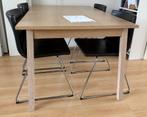 Eettafel Tranetorp IKEA eiken, uitschuifbaar, in goede staat, Ophalen, 100 tot 150 cm, 50 tot 100 cm, Vijf personen of meer